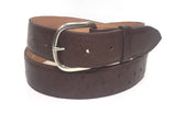 Smooth ostrich skin belt
