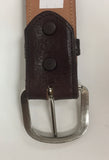 Smooth ostrich skin belt