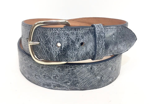 Genuine  smooth ostrich belt