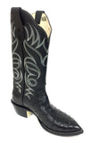 Full Quill Black Ostrich Boots